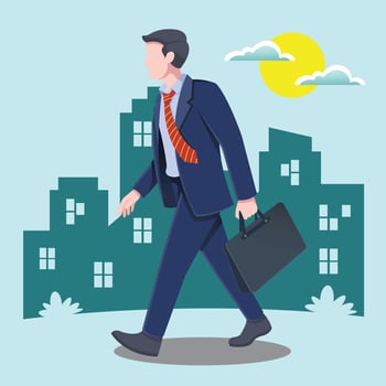 man walking art design vector