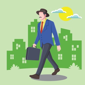 man walking art design ilustration vector