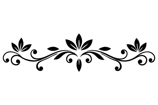 graphic with a black elegant plant ornament png