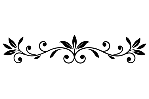A black and white drawing of a scroll design png