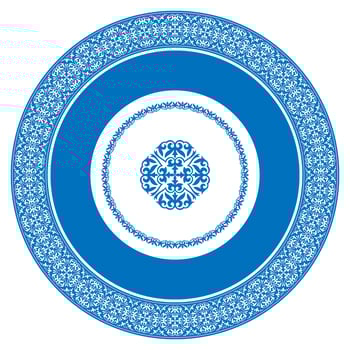 Template Round Blue Frame For Your Design vector