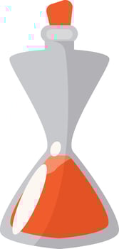 Illustration of Magic Potion Bottle on White Background. vector
