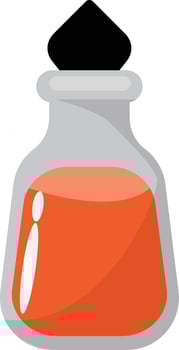 Red Potion Bottle Clipart vector