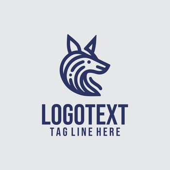 The logo for a company that is called fox vector