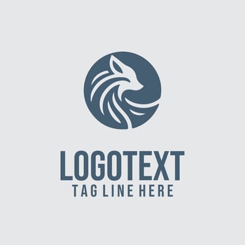 A logo for a company that is designed to look like a wolf vector