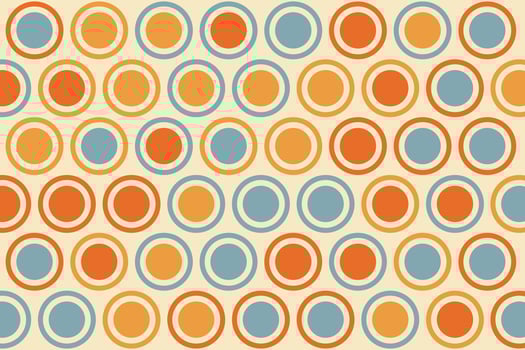 Retro circles fabric by jessicas on spoonflower - custom fabric vector