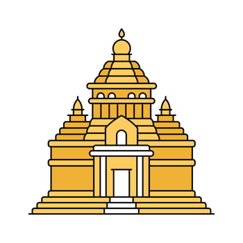 Konark Sun Tower design in modern style, ready to use icon vector