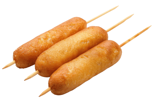Corn Dogs Snack On Transparent Background. png