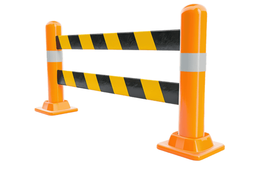 Barricade Safety Barrier On Transparent Background. png