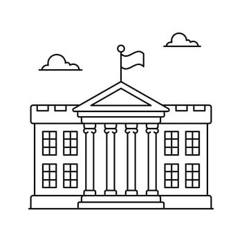 The official residence and workplace of the President of the United States, The white house design vector