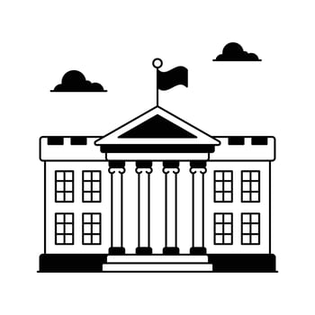 The official residence and workplace of the President of the United States, The white house design vector