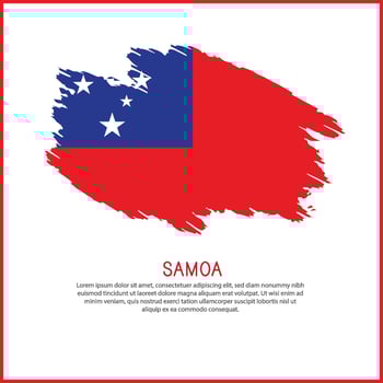 a poster with the word Samoa be on it vector
