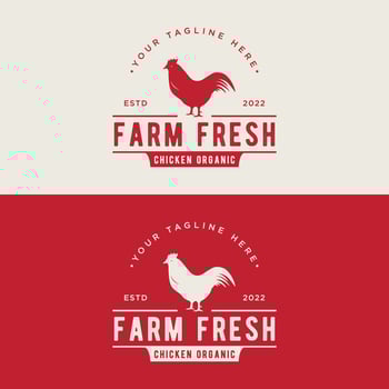 Retro vintage chicken farming logo. Can be used for business, badges, etc vector