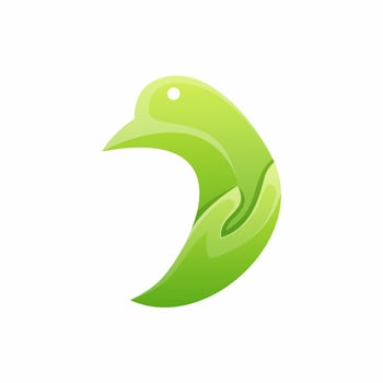 colorful hand bird creative logo design vector
