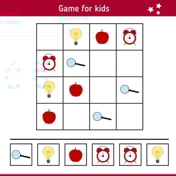 Riddle, Kids Educational Game, Logical Task, Quiz for Children vector