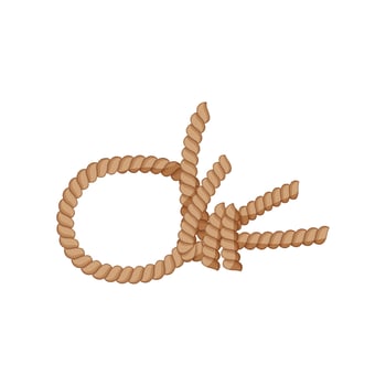 tension rope knot cartoon illustration vector