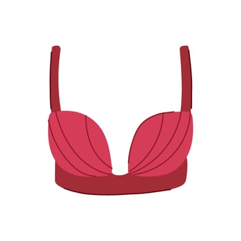 plunge bra modern cartoon illustration vector