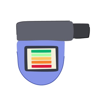 respiratory spirometer cartoon illustration vector