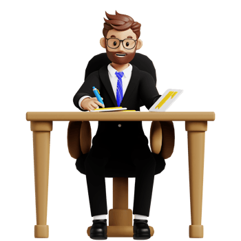 Businessman signing contract 3d character illustration for uiux, web, app, infographic, etc png