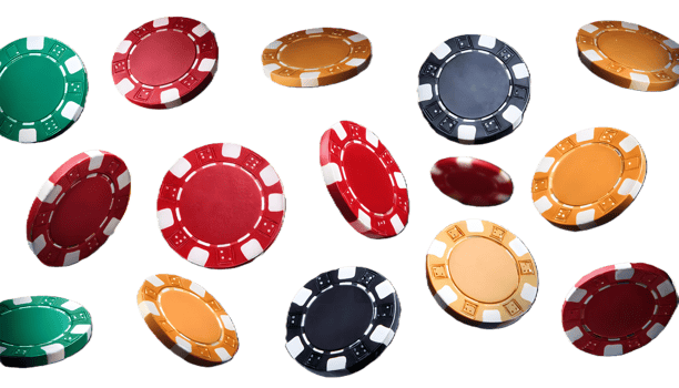 floating casino chip, gambling poker concept png