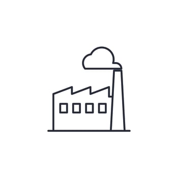 Factory icon illustration. Factory symbol isolated on white background vector