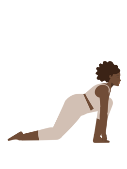 Brown body positive woman doing ashwa yoga pose png