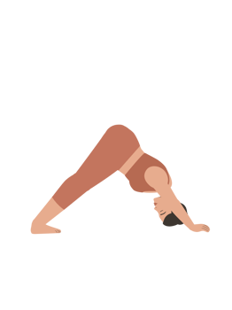 White body positive woman doing yoga bridge pose png