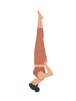 White body positive woman doing yoga salamba sarvaganasa pose png