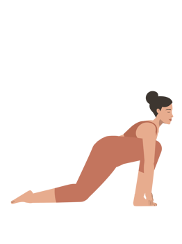 White body positive woman doing yoga ashwa pose png