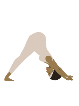 Brown pregnant woman doing bridge yoga pose png