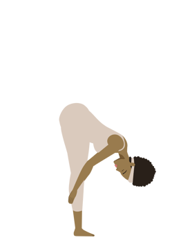 Brown pregnant woman doing yoga uttanasanapose png