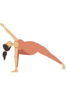 White pregnant woman doing extended side angle yoga pose png