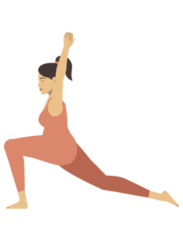 White pregnant woman doing yoga virabhadrasana pose png