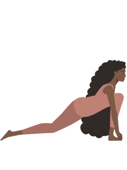 Brown woman doing yoga ashwa pose png