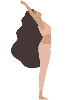 White woman doing yoga urdvha pose png