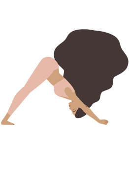 White woman doing yoga aho mukha pose png