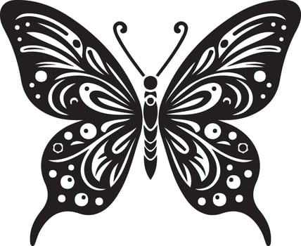 Detailed Butterfly Drawing Design for Logos and Decor vector