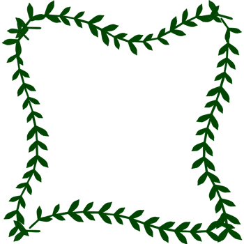Wreath foliage illustration Frame Clip Art Transparent background with a delicate green leaf snowflake png