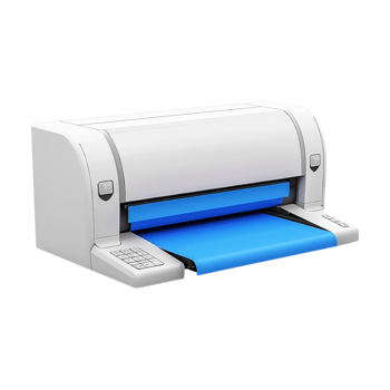 A printer with blue paper on top of it png
