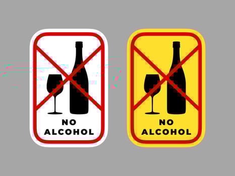 Versatile No Alcohol Icon. Alcohol prohibition vector