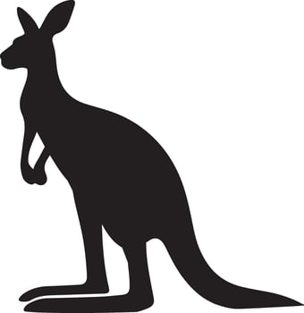 Kangaroo Silhouettes Art Illustration vector