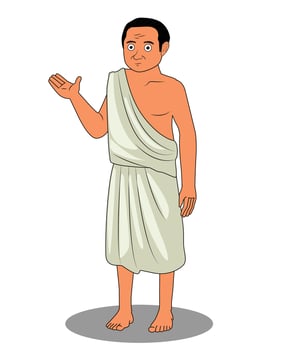Indian village poor man catoon character design for 2d animation vector