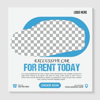 Car sell social media poster design vector