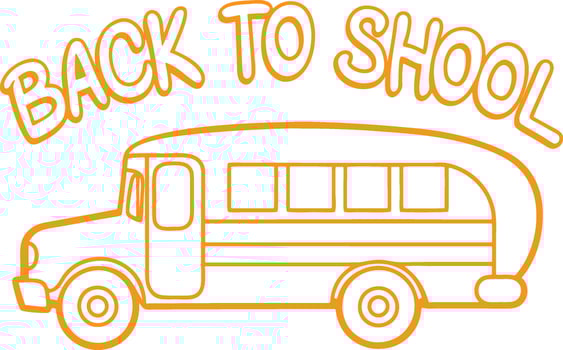 Back to school Illustration With White Background. vector