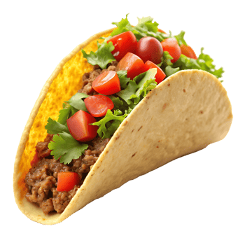 taco isolated on transparent background png