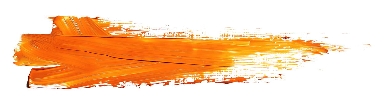 Orange Paint Stroke on Transparent Background, Abstract Art, Digital Design Element, Graphic Design Resource, Free Download, High Resolution, Creative, Artistic png