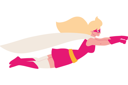 woman caped super hero flying png