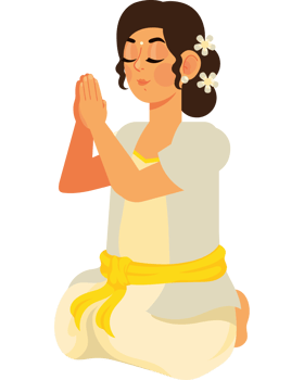 nyepi woman prayer png