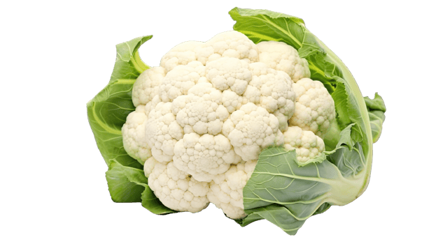 . Cauliflower isolated on a transparent background. png