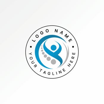 Logo design graphic concept creative premium stock abstract unique swoosh art active body bone spine. Related health therapeutic massage clinic vector